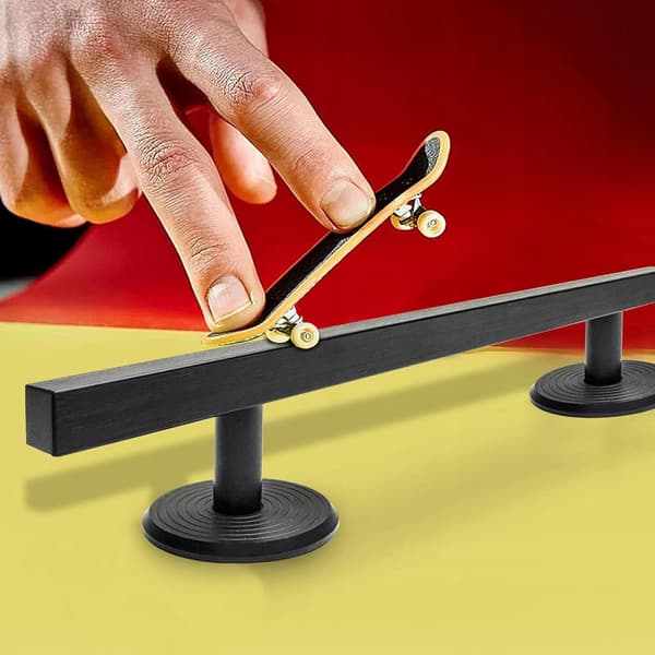 Fingerboard Round Rail Prop Fingerboard Deck Gift Silver Fingerpicks