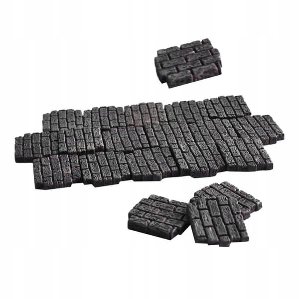 20-piece set: Cyan Fortress Model, Brick Miniatures, Sand, Tabletop Scene, Accessory Sets