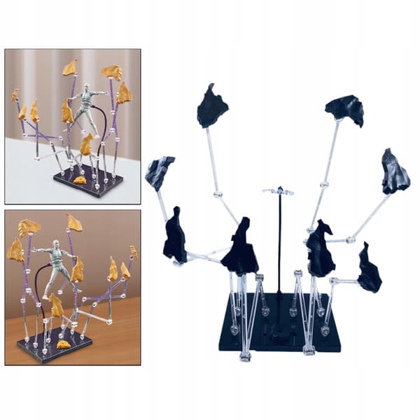Action figure stand, Sturdy, Creative, Doll model holder – Black