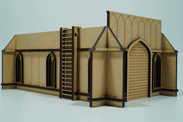 Wargaming MDF Model Kit: Gothic Terrain Works Chapel Bunker Terrain Set