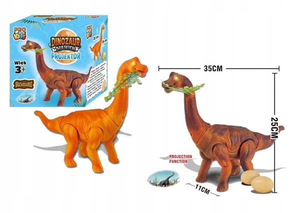 Dinosaur with an egg and a projector – mix
