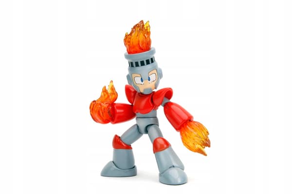 Jada Toys Mega Man Fire Man 4.5'' Figure 253251023 Plastic