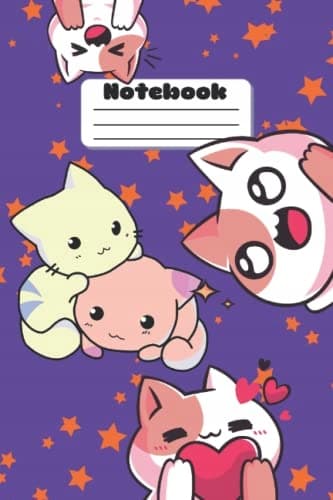 Cute Kawaii Cats Notebook (unlined): A well-designed Japanese-style notebook in