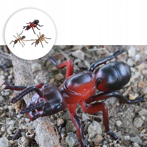 3 PLASTIC MINIATURE ANTS – DECORATIONS FOR THE TABLE AND GARDEN