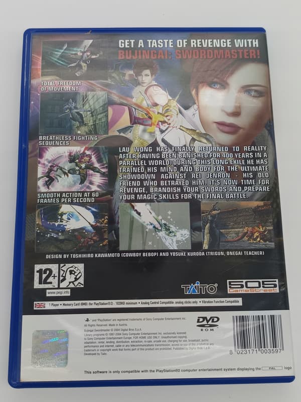 BUJINGAI SWORD MASTER PlayStation 2 (PS2) boxed