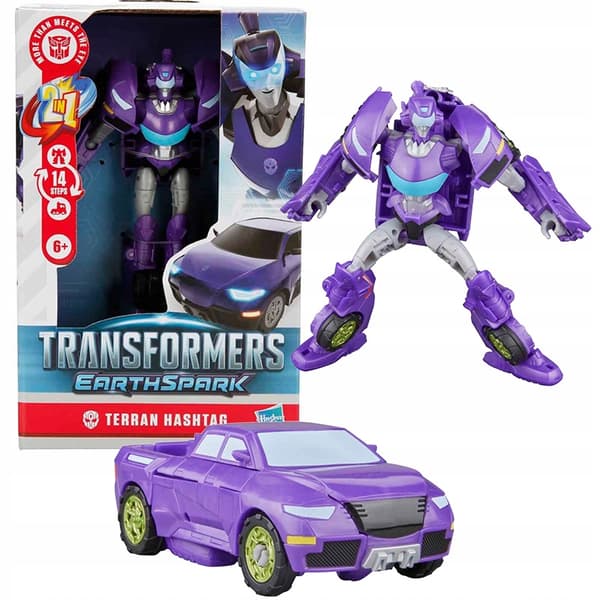 Transformers Earthspark Deluxe Class Terran Robot Hashtag