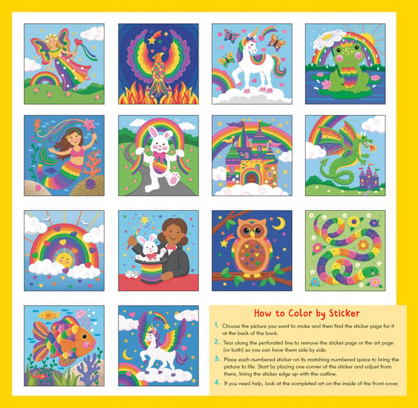 Peter Pauper Press My First Colour-By-Sticker Book – Rainbow Magic
