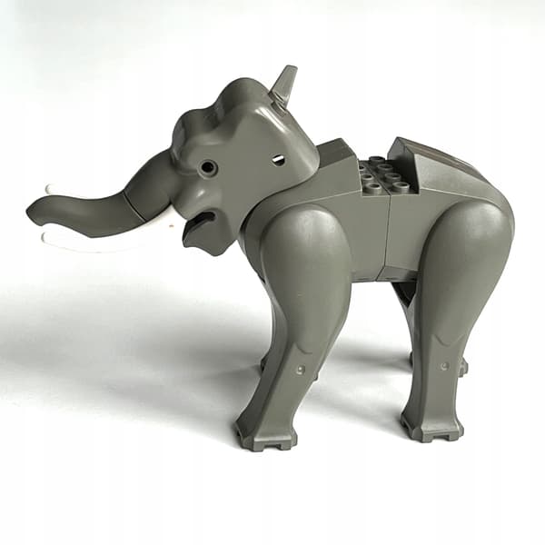 LEGO Large Elephant elephant1c01 Old Dark Grey 7414 Adventurers – incomplete