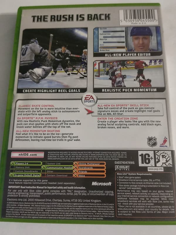 XBOX NHL 06 HOCKEY GAME XBOX CLASSIC