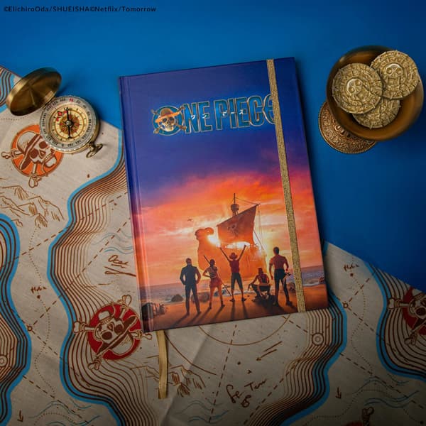 Sunset Boat Hardback Notebook, One Piece