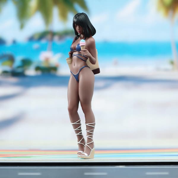 1:24 Bikini Girl 3D Model Character Models Diorama Scenery Tiny People