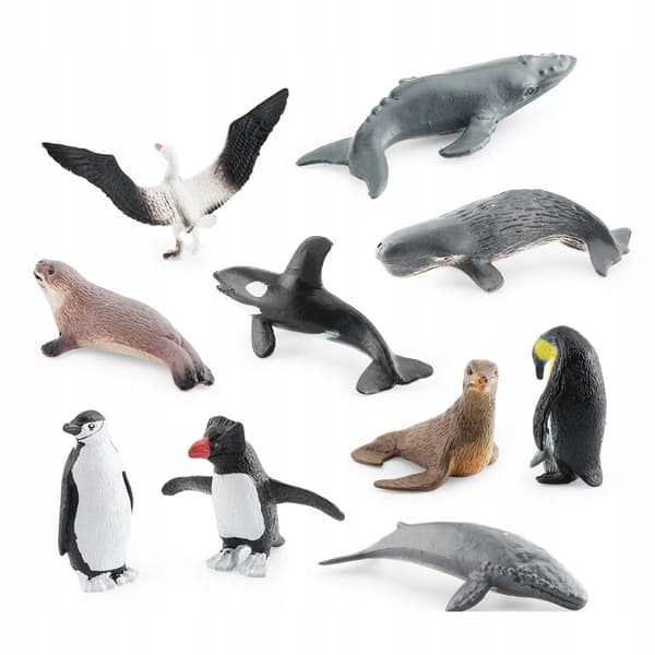 10x Antarctica Ocean Animal Play Set Realistic Animals Model Play Set Learning