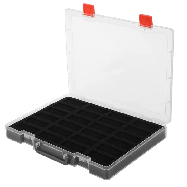TRANSPARENT PLASTIC DISPLAY BOX FOR MODEL CARS WITH INSERTS