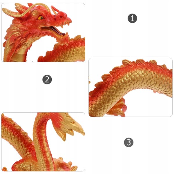 PLASTIC CHINESE DRAGON FIGURINE FOR INTERIOR DECORATION