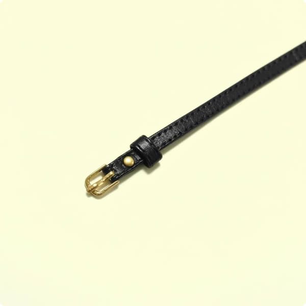 Action Figure Belt – Black with Gold Buckle
