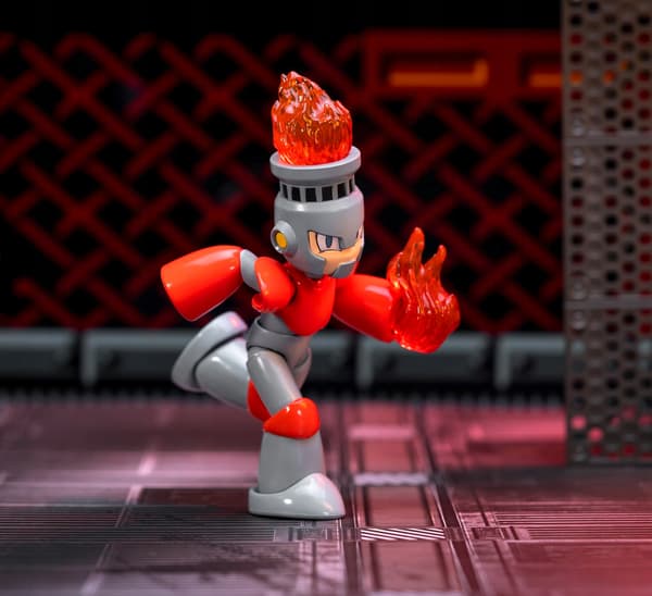 Jada Toys Mega Man Fire Man 4.5'' Figure 253251023 Plastic