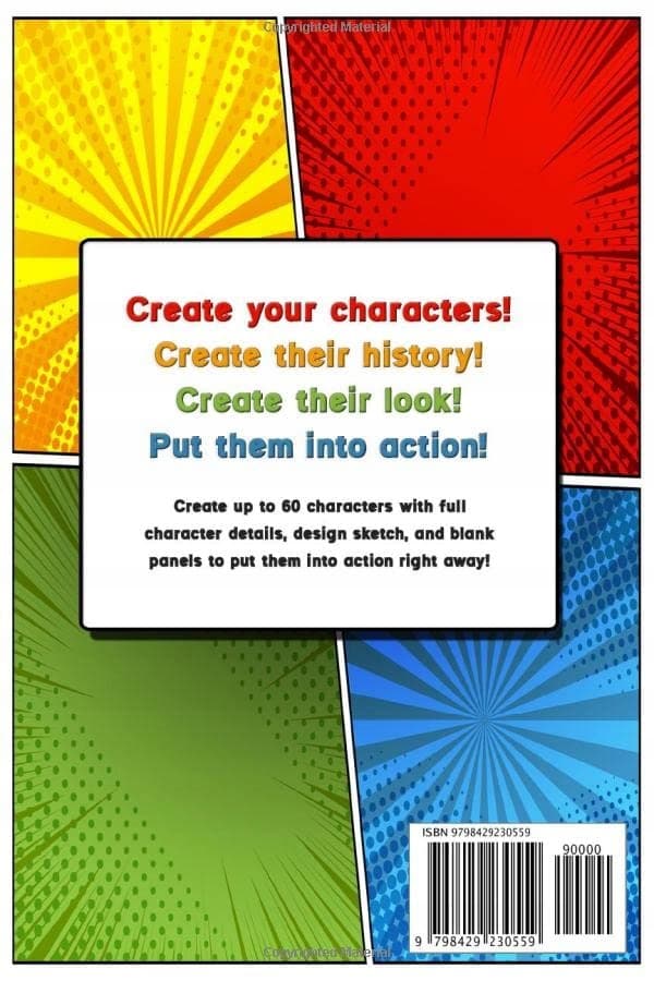 Comic Book Character Creator Journal: Create Your Own Characters for Kids