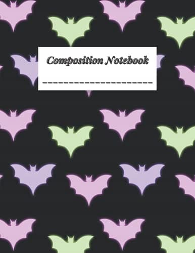 Halloween Bats Composition Notebook | 120-page wide-ruled notebook: 8.5 X