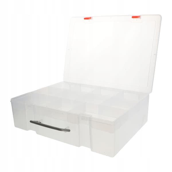 A PRACTICAL CONTAINER FOR SORTING LEGO BRICKS WITH A HANDLE