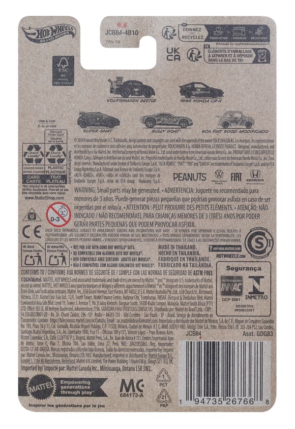 HOT WHEELS PEANUTS SUPER GNAT