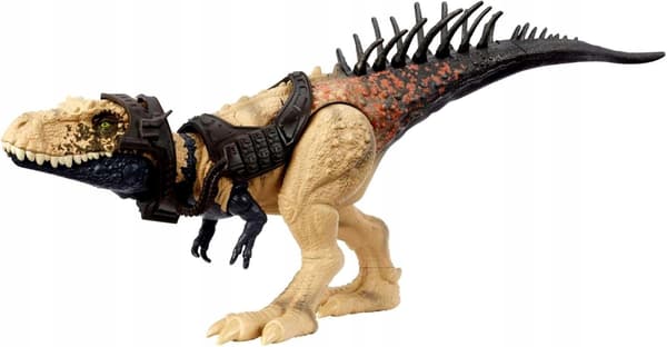DINOSAUR FIGURINE WITH ATTACK FEATURES AND TRACKING EQUIPMENT FOR PLAY