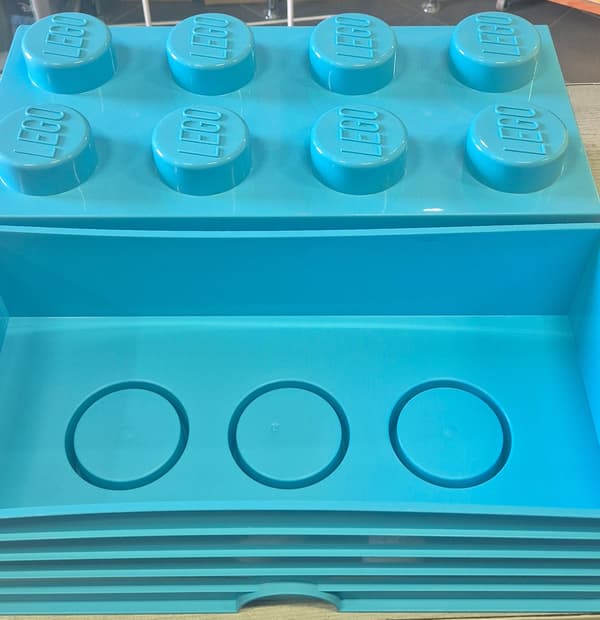 LEGO STORAGE BOX FOR 8 BLOCKS, AZURE, 50 cm, 40041743, DAMAGED
