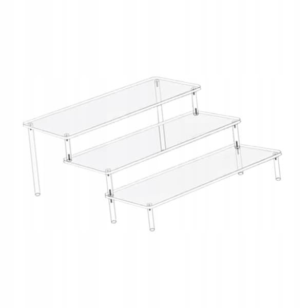 Riser Doll Clay Figurine Display Clear Cupcake 3-Tier Acrylic Display Shelf