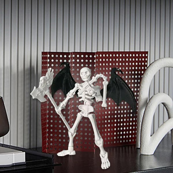 2x Small skeleton doll with movable joints – lightweight, for photography – 2 pieces