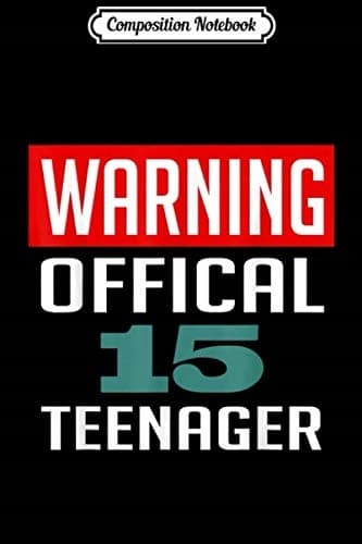 Composition Notebook: Warning Official Nager – 15th Birthday 2004 Gift Journal
