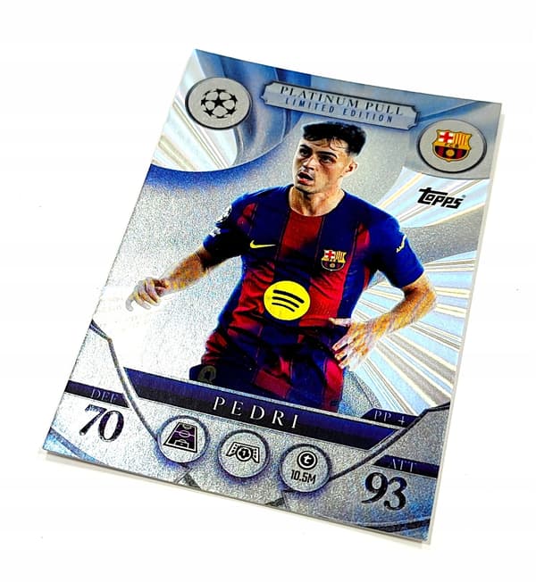 MATCH ATTAX EXTRA 2025/26 CARD. NO. PP 4 PEDRI / PLATINUM PULL