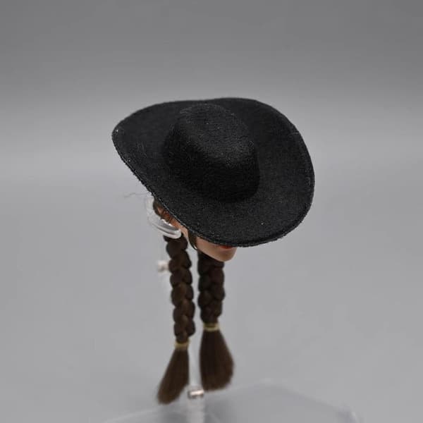 1/6 Mini Cowboy Hat – Small Cap – Model – Decorative Action Figure – Black