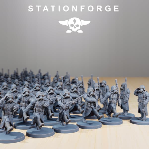 Grimguard Marching Poses – Station Forge – 3D printing