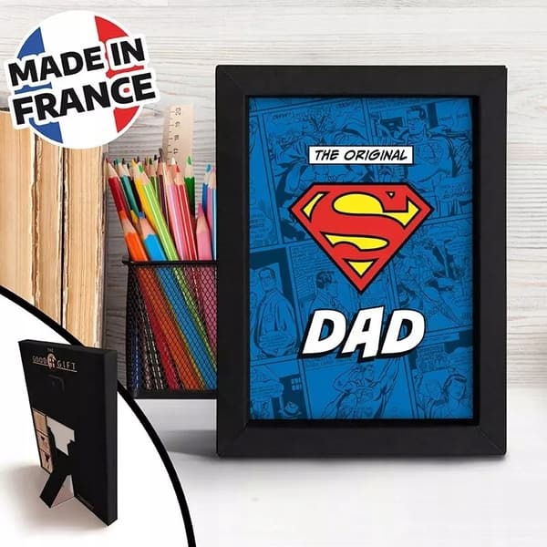 DC Comics. Framed print, 15x20 cm, Super Dad.