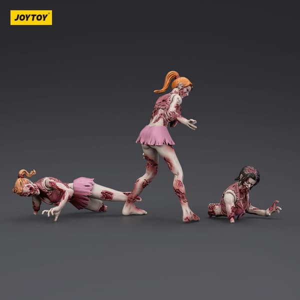 Zombie Dark Source cheerleader figurines, set of 3, 8 cm