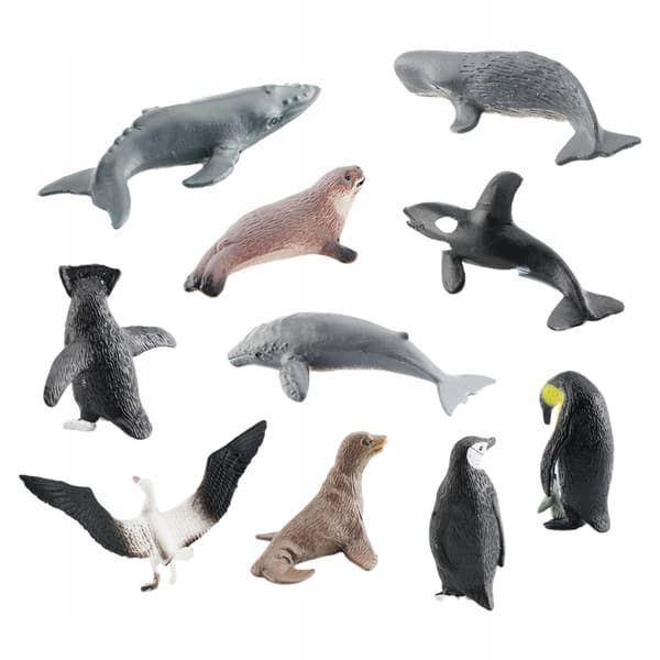 10x Antarctica Ocean Animal Play Set Realistic Animals Model Play Set Learning