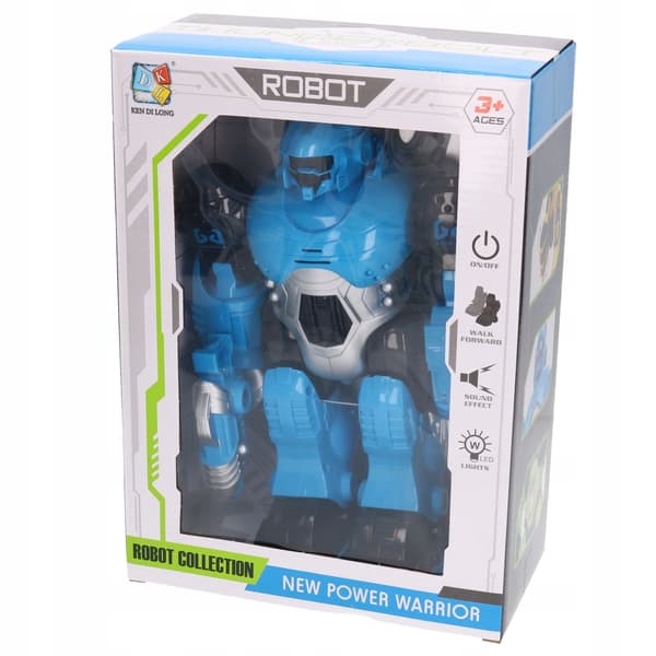 THUNDERBOLT battery-powered robot, walks, with light and sound effects – BLUE 5327