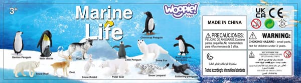 WOOPIE Arctic Animals Figurine Set, 16 pieces