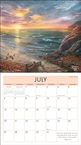 Kinkade, Thomas Thomas Kinkade Studios 2025 Deluxe Wall Calendar with Scrip