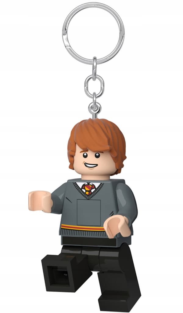 LEGO HARRY POTTER KEYRING TORCH RON WEASLEY FIGURINE KEYRING WITH TORCH