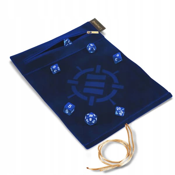 Enhance - Tabletop Roll on a Scroll Bag (case + set of dice) - Blue