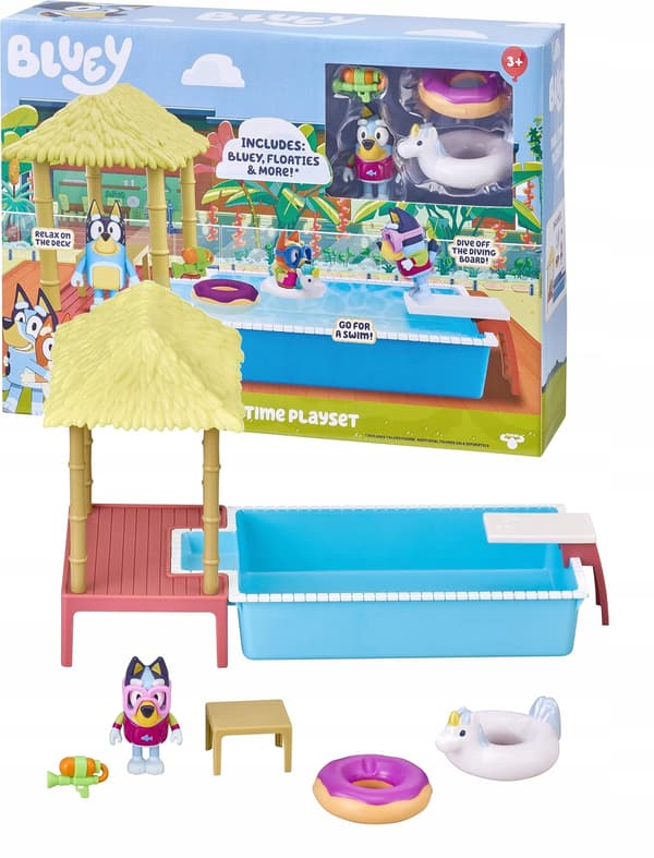 Moose Toys Bluey Pool Time Set – Bluey’s Pool Fun