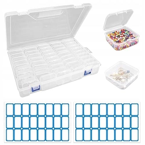 SORTING BOXES, 45 PIECES, TRANSPARENT WITH LID, SMALL ORGANISERS
