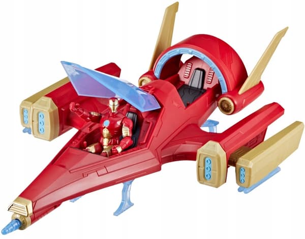 MARVEL AVENGERS Repulsor Blast Combat Jet + Iron Man figure F9329