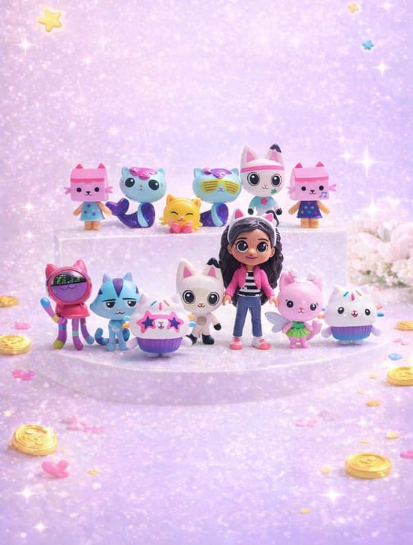 13 cat figurines