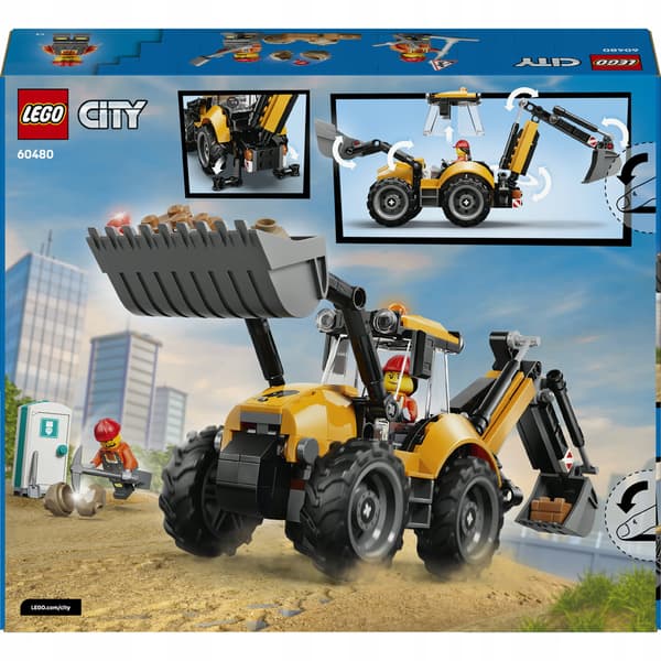 LEGO City 60480 Yellow Backhoe Loader + PDF CATALOGUE