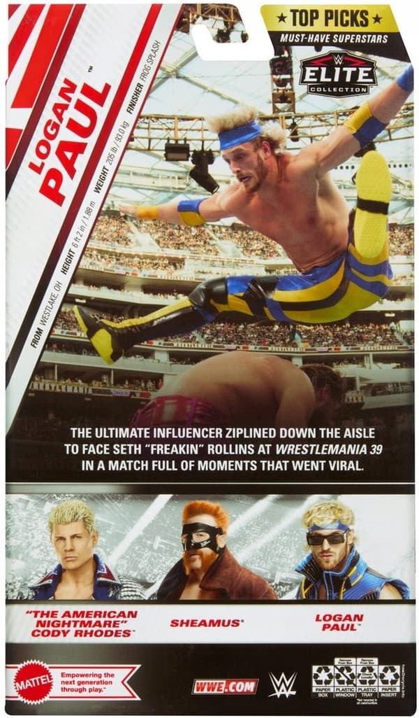 MATTEL WWE Elite Top Picks Logan Paul Figure