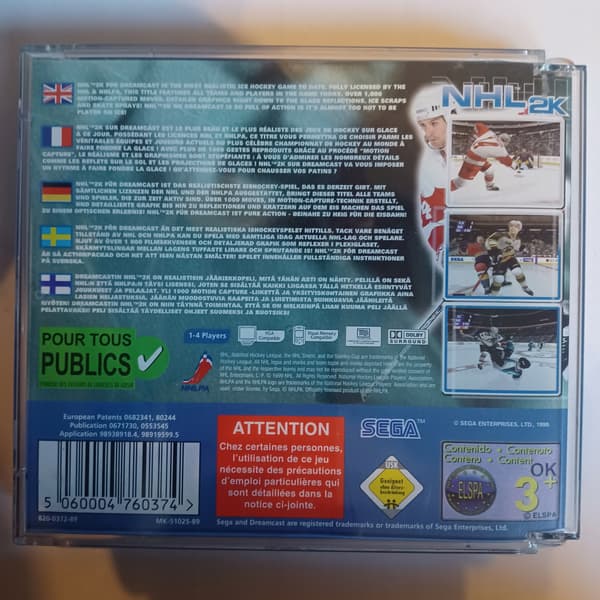 NHL 2K, Sega Dreamcast, DC