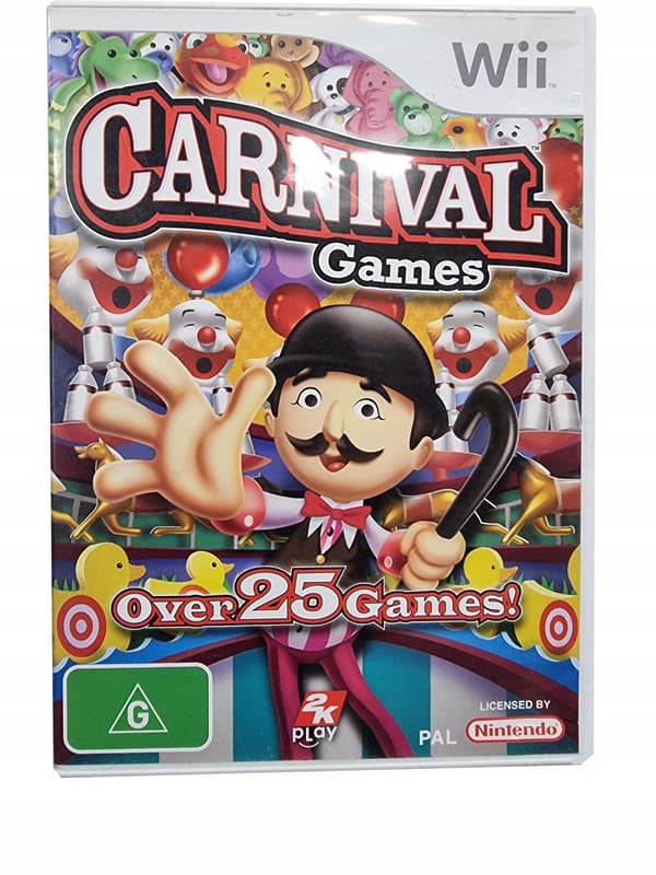 CARNIVAL GAMES FOR NINTENDO WII – COMPLETE SET WITH INSTRUCTIONS 3xANG