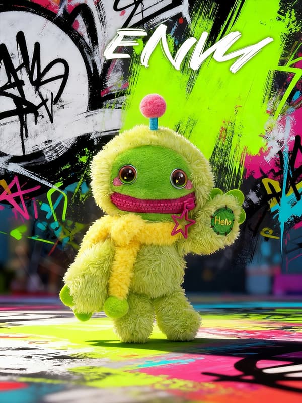 Nomster Nom Bad Mood Plush Keyring – Monster with a Pocket
