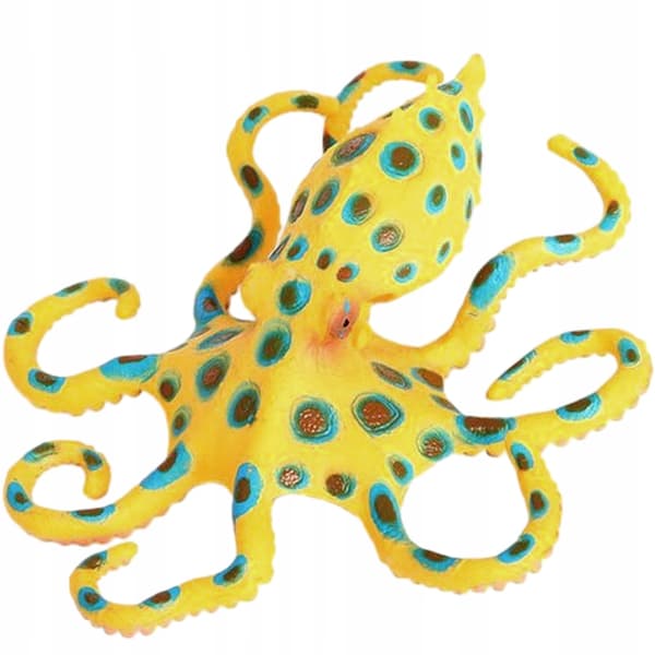 YELLOW PLASTIC OCTOPUS FOR INTERIOR DECORATION